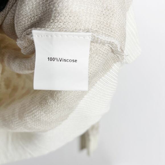 Pink Lily Small S Cream Brown Leopard Print Crew Neck Sweater Lightweight - Picture 6 of 7